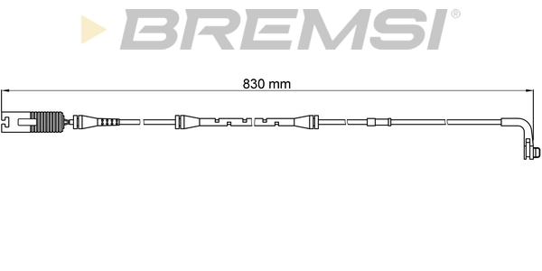 BREMSI figyelmezető kontaktus, fékbetétkopás - WI0608 - TothCarparts