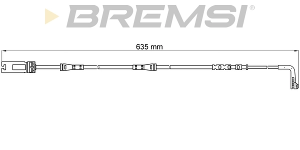 BREMSI figyelmezető kontaktus, fékbetétkopás - WI0612 - TothCarparts