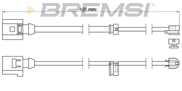 BREMSI figyelmezető kontaktus, fékbetétkopás - WI0614 - TothCarparts