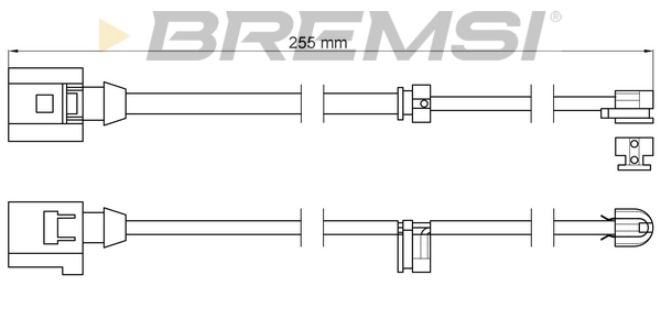 BREMSI figyelmezető kontaktus, fékbetétkopás - WI0615 - TothCarparts