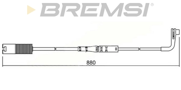 BREMSI figyelmezető kontaktus, fékbetétkopás - WI0617 - TothCarparts