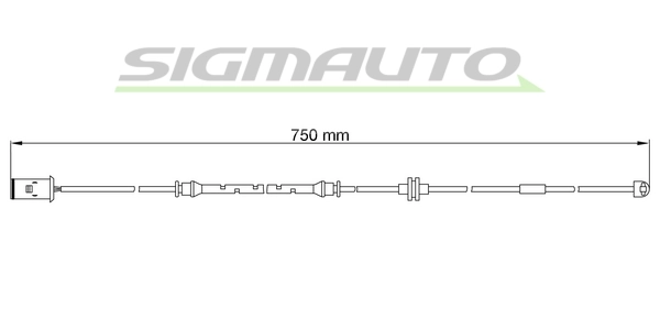 SIGMAUTO figyelmezető kontaktus, fékbetétkopás - WI0618 - TothCarparts