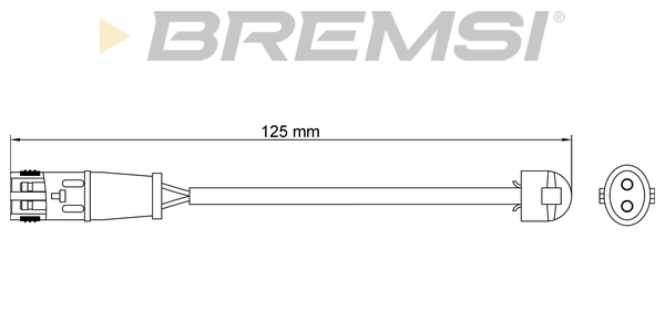 BREMSI figyelmezető kontaktus, fékbetétkopás - WI0634 - TothCarparts