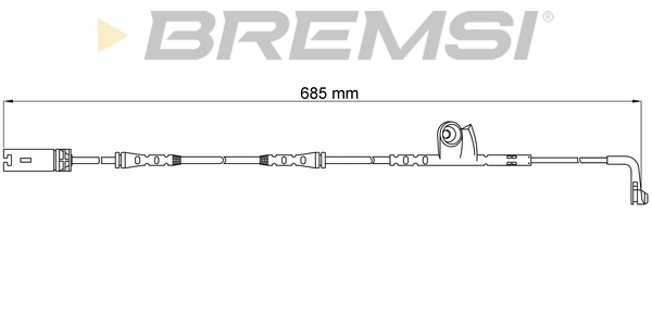 BREMSI figyelmezető kontaktus, fékbetétkopás - WI0637 - TothCarparts