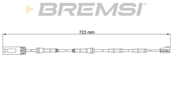 BREMSI figyelmezető kontaktus, fékbetétkopás - WI0690 - TothCarparts