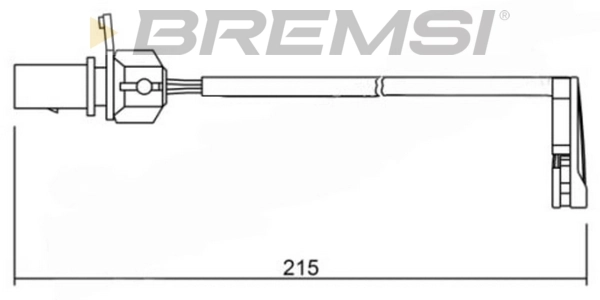 BREMSI figyelmezető kontaktus, fékbetétkopás - WI0734 - TothCarparts