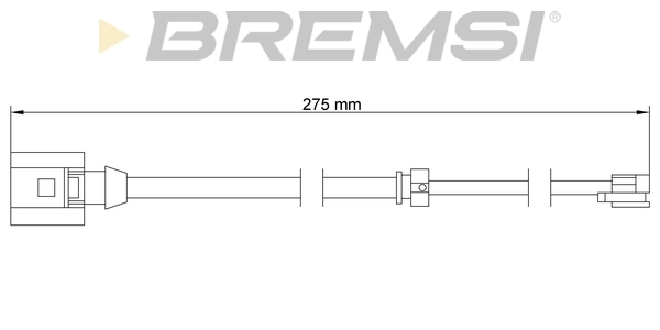 BREMSI figyelmezető kontaktus, fékbetétkopás - WI0754 - TothCarparts
