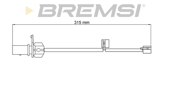 BREMSI figyelmezető kontaktus, fékbetétkopás - WI0775 - TothCarparts
