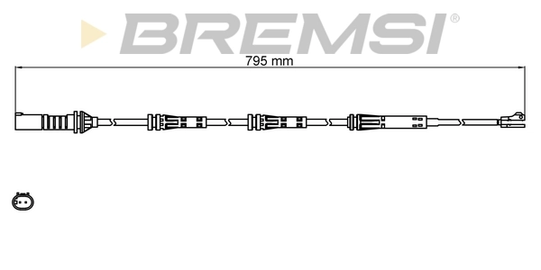 BREMSI figyelmezető kontaktus, fékbetétkopás - WI0812 - TothCarparts