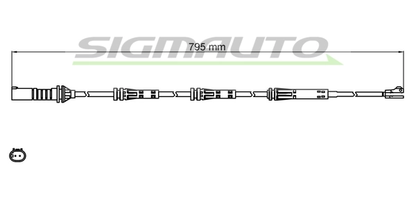 SIGMAUTO figyelmezető kontaktus, fékbetétkopás - WI0812 - TothCarparts