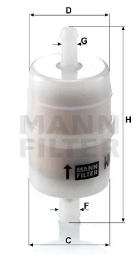 MANN-FILTER Üzemanyagszűrő - WK 32/6 - TothCarparts