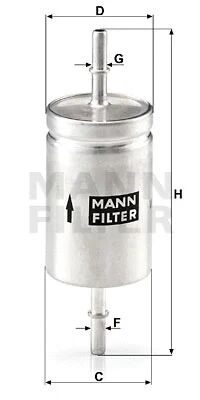 MANN-FILTER Üzemanyagszűrő - WK 512 - TothCarparts
