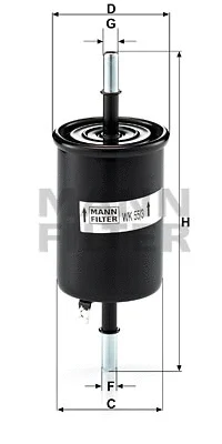 MANN-FILTER Üzemanyagszűrő - WK 55/3 - TothCarparts