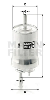 MANN-FILTER Üzemanyagszűrő - WK 59 x - TothCarparts