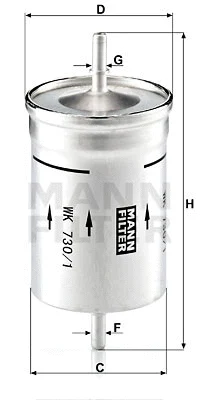 MANN-FILTER Üzemanyagszűrő - WK 730/1 - TothCarparts