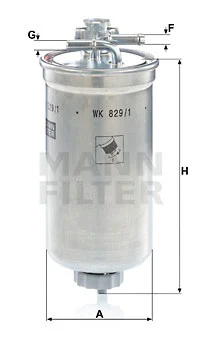 MANN-FILTER Üzemanyagszűrő - WK 829/1 x - TothCarparts
