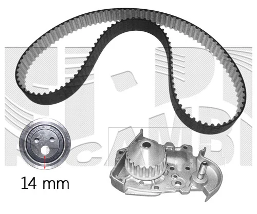 KM International Vízpumpa + fogasszíj készlet - WKFI590B - TothCarparts