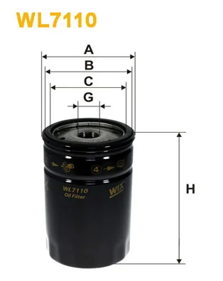 WIX FILTERS olajszűrő - WL7110 - TothCarparts
