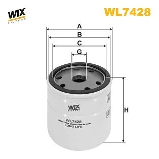 WIX FILTERS olajszűrő - WL7428 - TothCarparts