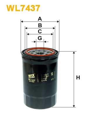 WIX FILTERS olajszűrő - WL7437 - TothCarparts