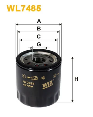 WIX FILTERS olajszűrő - WL7485 - TothCarparts