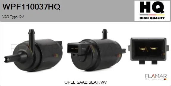 FLAMAR mosóvízszivattyú, szélvédőmosó - WPF110037HQ - TothCarparts