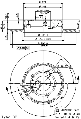 AP féktárcsa - X 14849 - TothCarparts