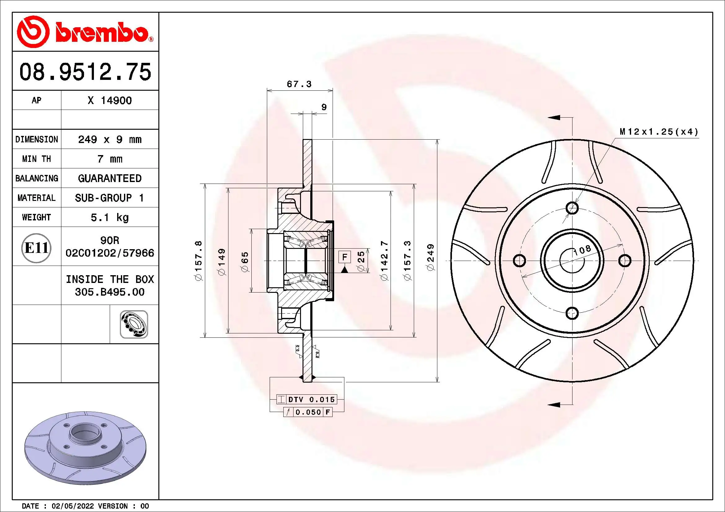 AP féktárcsa - X 14900 - TothCarparts