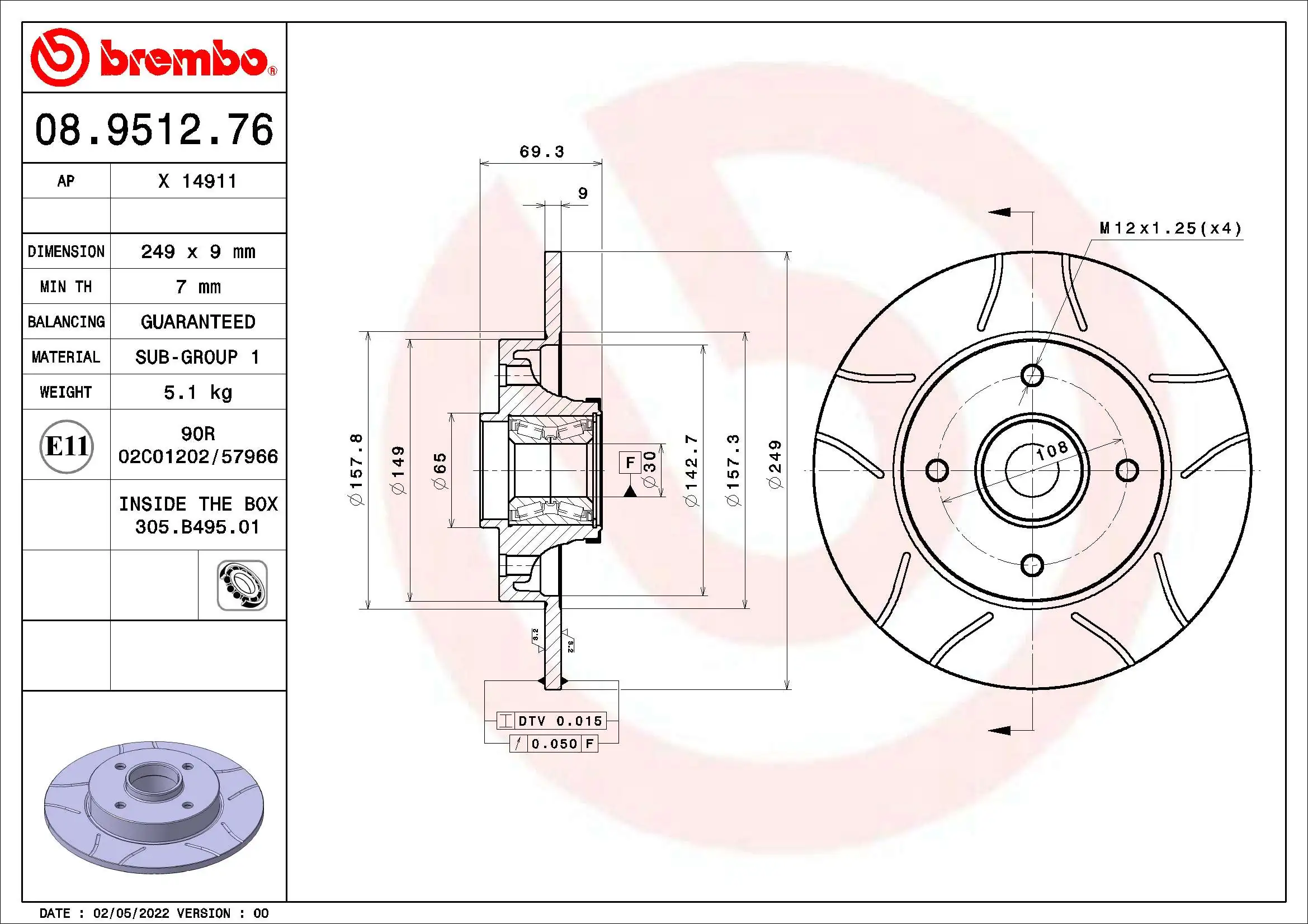 AP féktárcsa - X 14911 - TothCarparts