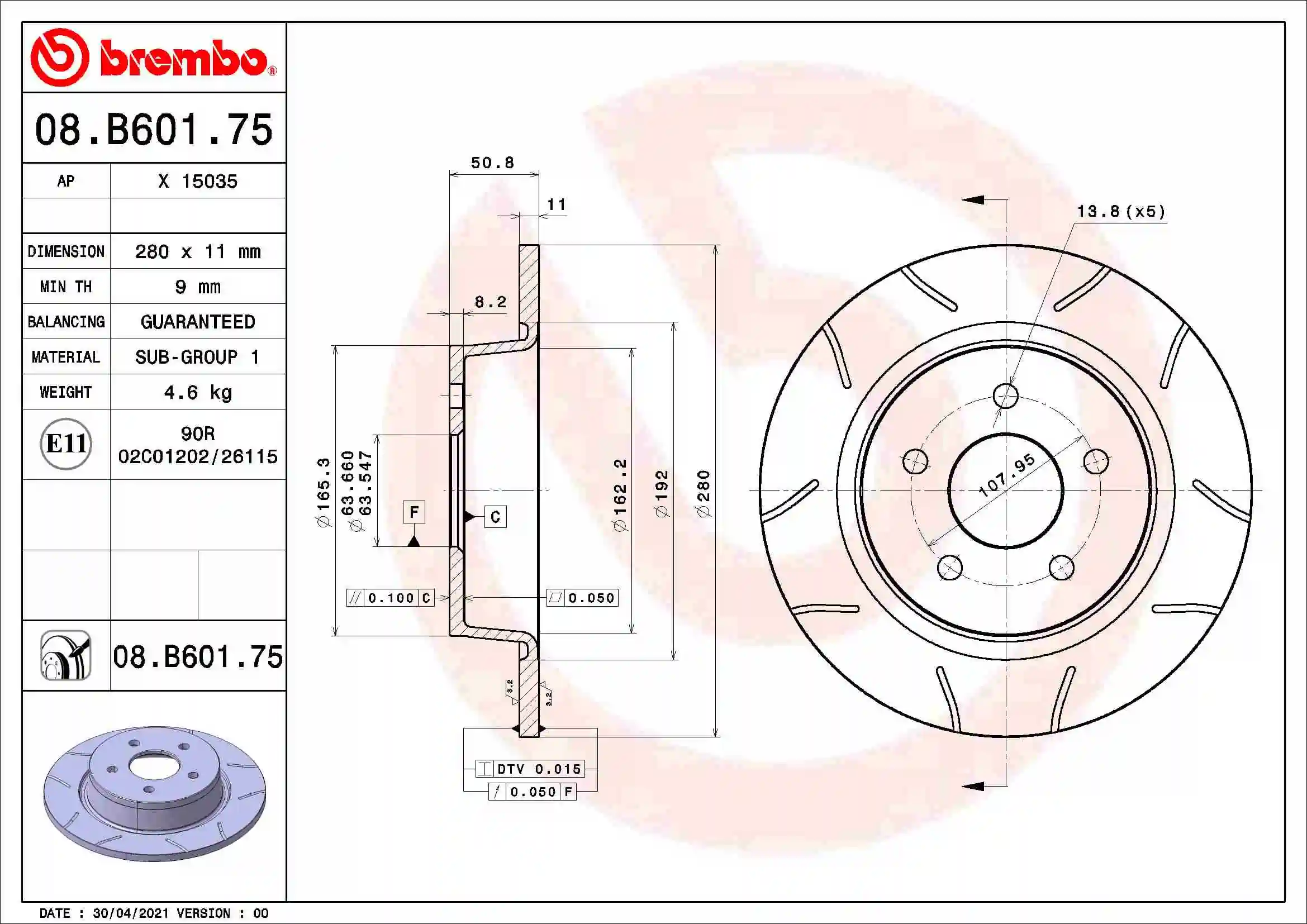 AP féktárcsa - X 15035 - TothCarparts