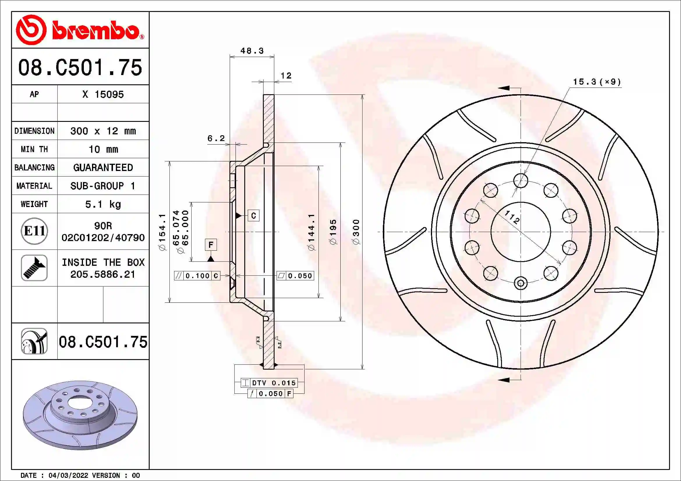 AP féktárcsa - X 15095 - TothCarparts