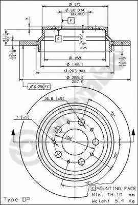 AP féktárcsa - X 19080 - TothCarparts