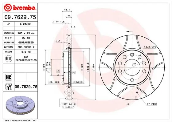 AP féktárcsa - X 24739 - TothCarparts