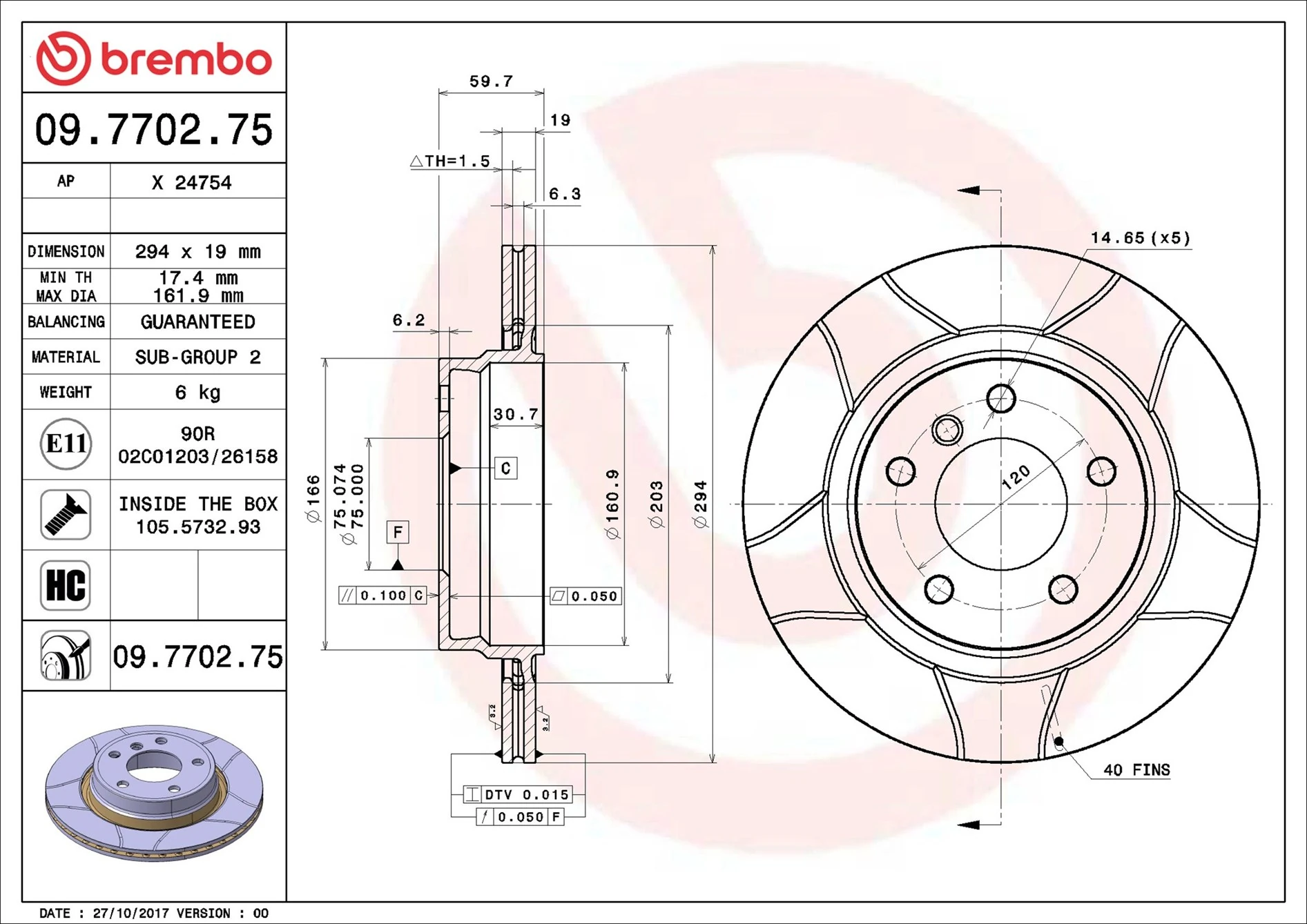 AP féktárcsa - X 24754 - TothCarparts