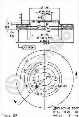 AP féktárcsa - X 24796 - TothCarparts