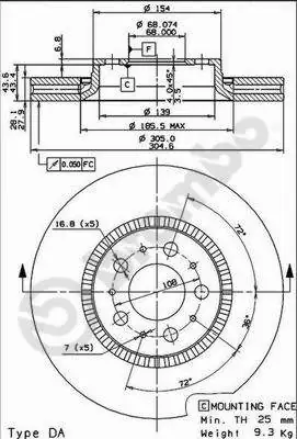 AP féktárcsa - X 24845 - TothCarparts