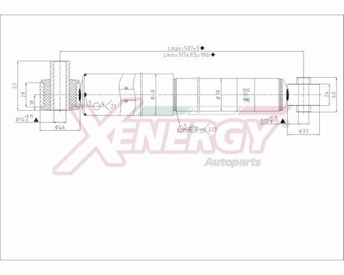 AP XENERGY lengéscsillapító - X393343 - TothCarparts