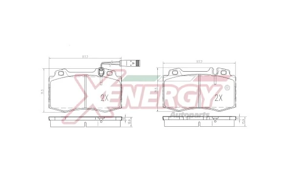 AP XENERGY fékbetétkészlet, tárcsafék - X40856 - TothCarparts