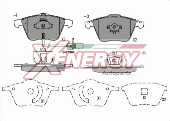 AP XENERGY fékbetétkészlet, tárcsafék - X40859 - TothCarparts