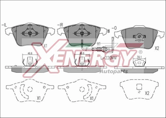 AP XENERGY fékbetétkészlet, tárcsafék - X40860 - TothCarparts