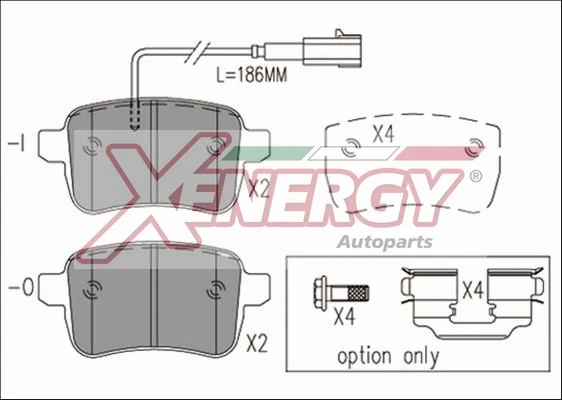 AP XENERGY fékbetétkészlet, tárcsafék - X41165 - TothCarparts