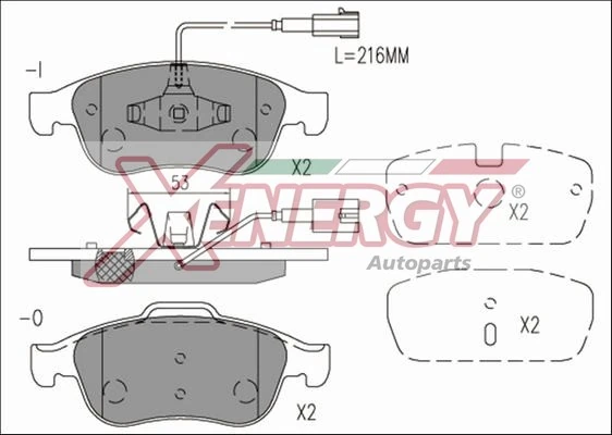 AP XENERGY fékbetétkészlet, tárcsafék - X41182 - TothCarparts