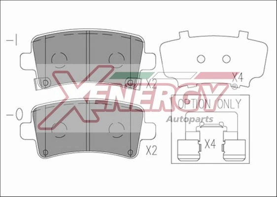 AP XENERGY fékbetétkészlet, tárcsafék - X41208 - TothCarparts