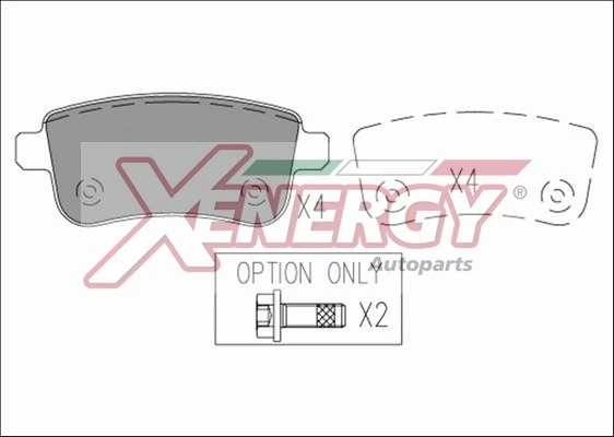 AP XENERGY fékbetétkészlet, tárcsafék - X41225 - TothCarparts