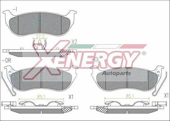 AP XENERGY fékbetétkészlet, tárcsafék - X41259 - TothCarparts