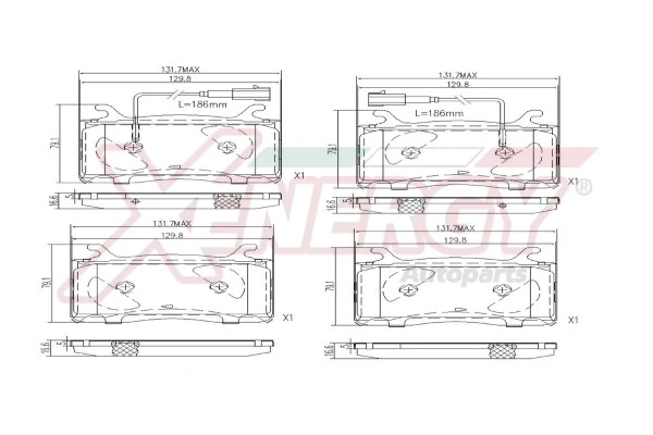 AP XENERGY fékbetétkészlet, tárcsafék - X41292 - TothCarparts