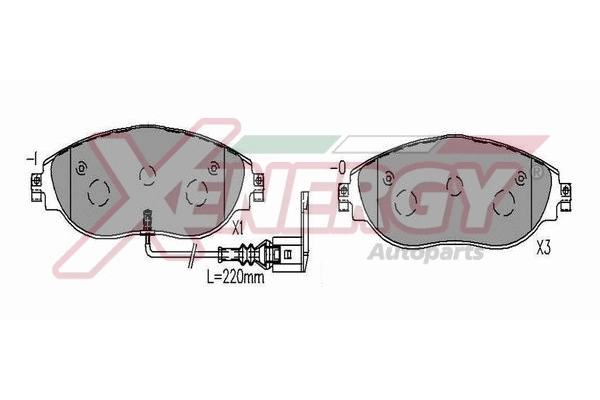 AP XENERGY fékbetétkészlet, tárcsafék - X41328 - TothCarparts