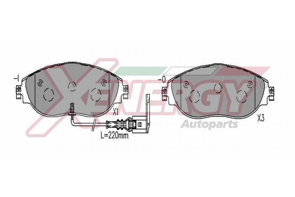 AP XENERGY fékbetétkészlet, tárcsafék - X41345 - TothCarparts