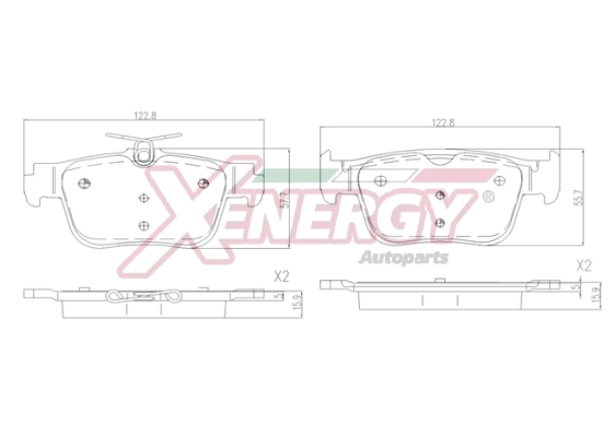 AP XENERGY fékbetétkészlet, tárcsafék - X41407 - TothCarparts