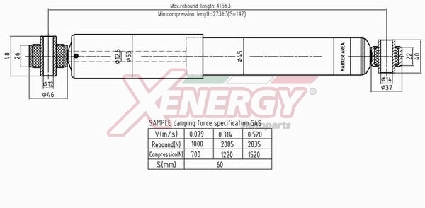 AP XENERGY lengéscsillapító - X446344 - TothCarparts